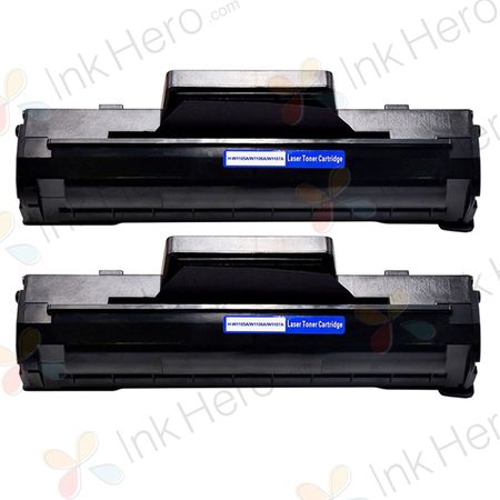 2 stuks HP 106A (W1106A) toner zwart (Ink Hero Huismerk)