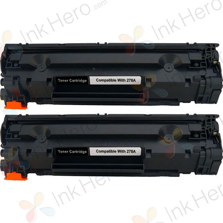 2 Pack HP 78A Black Compatible Toner Cartridge (CE278A)