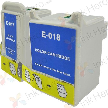 2 stuks Epson T017 / T018 inktcartridges (Ink Hero Huismerk)