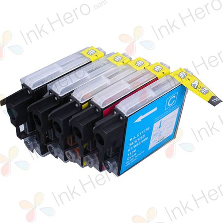 5 stuks Brother LC980 inktcartridges (Ink Hero Huismerk)