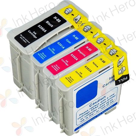 4 stuks HP 88XL inktcartridges hoge capaciteit (Ink Hero Huismerk)