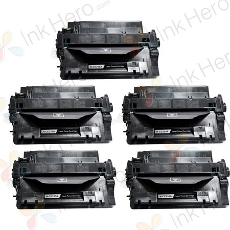 Pack de 5 HP 55A (CE255A) toner compatibles negro (Ink Hero)